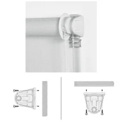 Bissolo Casa Tende Tende A Rullo Da Interno<LINEA CLIP&FIX - TENDA NOTTE E GIORNO BIANCO 120X180CM: vendita online LINEA CLIP&FIX - TENDA NOTTE E GIORNO BIANCO 120X180CM in offerta