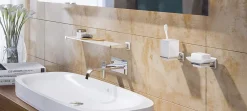 Bissolo Casa Porta Spazzolini<LINEA COLORADO - BICCHIERE PORTASPAZZOLINI CROMO E BIANCO
