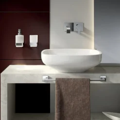 Bissolo Casa Porta Saponi E Dosatori<LINEA ELBA - DOSASAPONE CROMO E BIANCO SATINATO