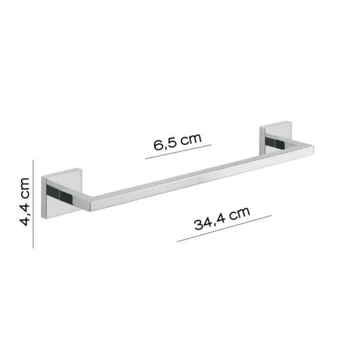 Bissolo Casa Porta Asciugamani<LINEA ELBA - PORTA ASCIUGAMANI CM 34,4 CROMO