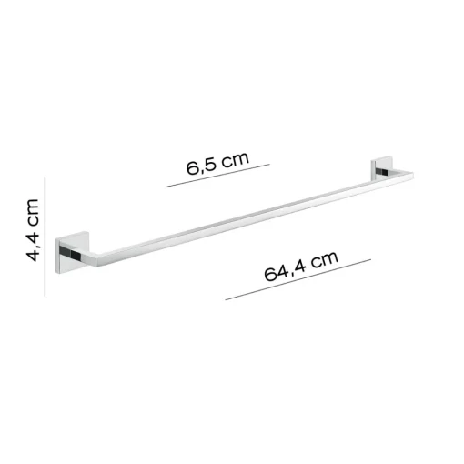 Bissolo Casa Porta Asciugamani<LINEA ELBA - PORTA ASCIUGAMANI CM 65 CROMO