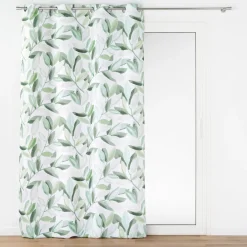 Bissolo Casa Tende Tende Confezionate<LINEA ELEONORE - TENDA CON OCCHIELLI IN POLICOTONE 140X280 STAMPA FOGLIE: vendita online LINEA ELEONORE - TENDA CON OCCHIELLI IN POLICOTONE 140X280 STAMPA FOGLIE in offerta