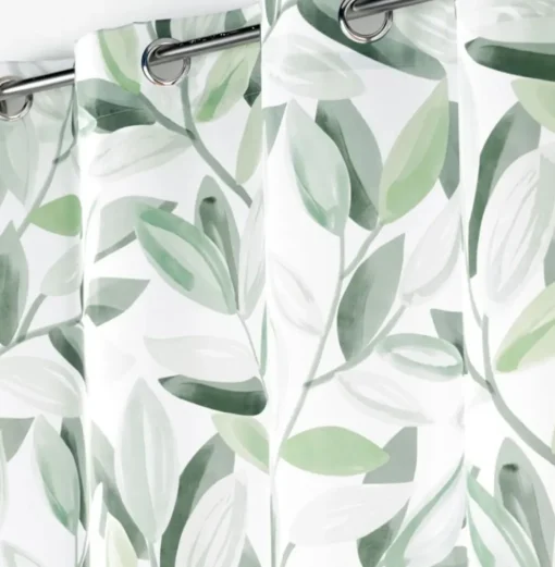 Bissolo Casa Tende Tende Confezionate<LINEA ELEONORE - TENDA CON OCCHIELLI IN POLICOTONE 140X280 STAMPA FOGLIE: vendita online LINEA ELEONORE - TENDA CON OCCHIELLI IN POLICOTONE 140X280 STAMPA FOGLIE in offerta