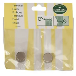 Bissolo Casa Accessori E Pali Tende Finali Per Pali<LINEA FERRO DECO - SET 2 FINALI PER TENDA MOD. TAPPO COLORE CROMO SATINATO : vendita online LINEA FERRO DECO - SET 2 FINALI PER TENDA MOD. TAPPO COLORE CROMO SATINATO in offerta