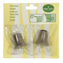 Bissolo Casa Accessori E Pali Tende Finali Per Pali<LINEA FERRO DECO - SET 2 FINALI PER TENDA MOD. CONICO COLORE CROMO SATINATO : vendita online LINEA FERRO DECO - SET 2 FINALI PER TENDA MOD. CONICO COLORE CROMO SATINATO in offerta