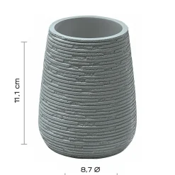 Bissolo Casa Porta Spazzolini<LINEA GEMINI - BICCHIERE PORTASPAZZOLINI GRIGIO