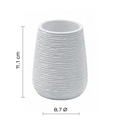 Bissolo Casa Porta Spazzolini<LINEA GEMINI - BICCHIERE PORTASPAZZOLINI BIANCO