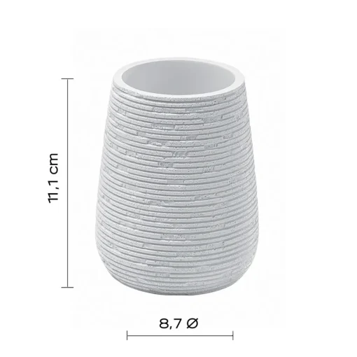 Bissolo Casa Porta Spazzolini<LINEA GEMINI - BICCHIERE PORTASPAZZOLINI BIANCO