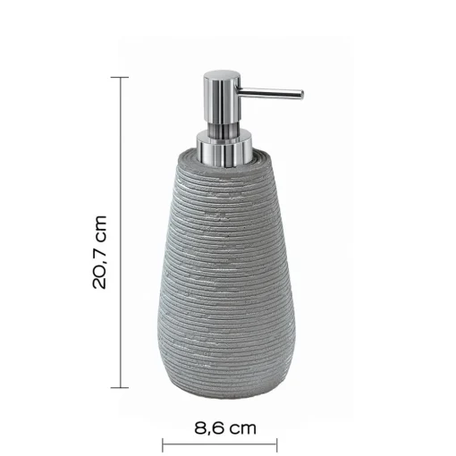 Bissolo Casa Porta Saponi E Dosatori<LINEA GEMINI - DOSASAPONE GRIGIO