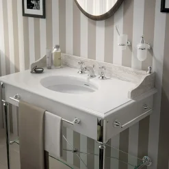 Bissolo Casa Porta Saponi E Dosatori<LINEA GENZIANA - DOSASAPONE BIANCO SATINATO E CROMO