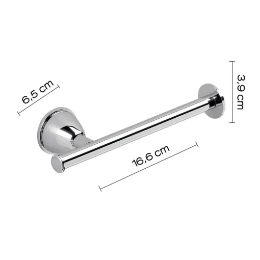 Bissolo Casa Porta Rotolo<LINEA GENZIANA - PORTA ROTOLO CROMO