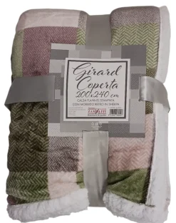 Bissolo Casa Coperte, Piumini, Trapunte Coperte<LINEA GIRARD - COPERTA CRASH FLANELLA/SHERPA 200X240 CM : vendita online LINEA GIRARD - COPERTA CRASH FLANELLA/SHERPA 200X240 CM in offerta