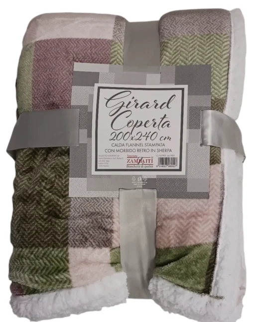 Bissolo Casa Coperte, Piumini, Trapunte Coperte<LINEA GIRARD - COPERTA CRASH FLANELLA/SHERPA 200X240 CM : vendita online LINEA GIRARD - COPERTA CRASH FLANELLA/SHERPA 200X240 CM in offerta