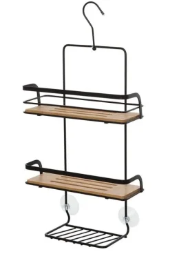 Bissolo Casa Mensole<LINEA HAITI - MENSOLA 3 RIPIANI NERO E NATURALE