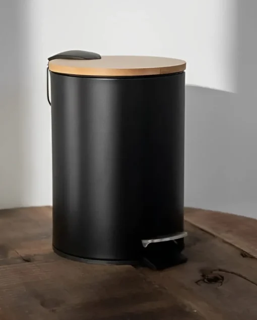 Bissolo Casa Pattumiere Bagno<LINEA HAITI - PATTUMIERA 3L NERO E NATURALE