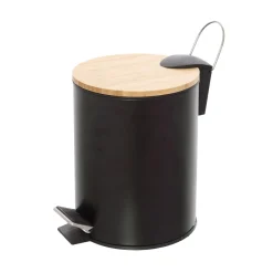 Bissolo Casa Pattumiere Bagno<LINEA HAITI - PATTUMIERA 3L NERO E NATURALE