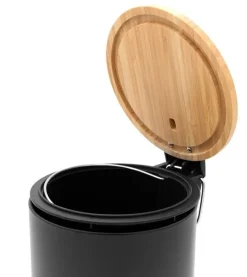 Bissolo Casa Pattumiere Bagno<LINEA HAITI - PATTUMIERA 3L NERO E NATURALE