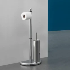 Bissolo Casa Piantane Bagno<LINEA HIBISCUS - PIANTANA PORTAROTOLO/SCOPINO CROMO