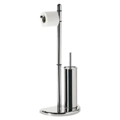 Bissolo Casa Piantane Bagno<LINEA HIBISCUS - PIANTANA PORTAROTOLO/SCOPINO CROMO