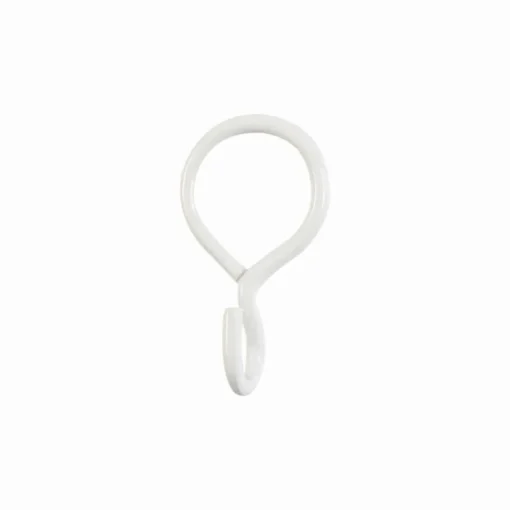 Bissolo Casa Accessori E Pali Tende Finali Per Pali<LINEA IDEAS 12 - SET 6 ANELLI PER TENDA IN METALLO MOD. GANCIO COLORE BIANCO : vendita online LINEA IDEAS 12 - SET 6 ANELLI PER TENDA IN METALLO MOD. GANCIO COLORE BIANCO in offerta
