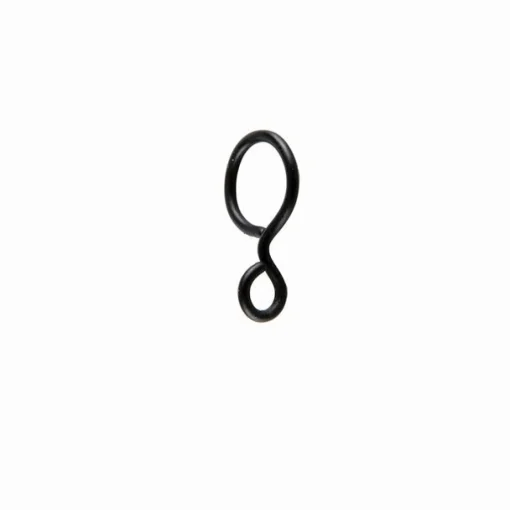 Bissolo Casa Accessori E Pali Tende Finali Per Pali<LINEA IDEAS 12 - SET 6 ANELLI PER TENDA IN METALLO MOD. GANCIO COLORE NERO : vendita online LINEA IDEAS 12 - SET 6 ANELLI PER TENDA IN METALLO MOD. GANCIO COLORE NERO in offerta