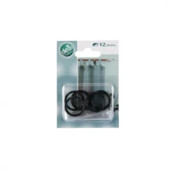 Bissolo Casa Accessori E Pali Tende Finali Per Pali<LINEA IDEAS 12 - SET 6 ANELLI PER TENDA IN METALLO MOD. PIATTO COLORE NERO : vendita online LINEA IDEAS 12 - SET 6 ANELLI PER TENDA IN METALLO MOD. PIATTO COLORE NERO in offerta