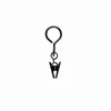 Bissolo Casa Accessori E Pali Tende Finali Per Pali<LINEA IDEAS 12 - SET 6 ANELLI PER TENDA IN METALLO MOD. PINZA COLORE NERO : vendita online LINEA IDEAS 12 - SET 6 ANELLI PER TENDA IN METALLO MOD. PINZA COLORE NERO in offerta