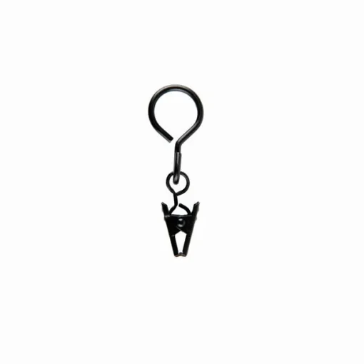 Bissolo Casa Accessori E Pali Tende Finali Per Pali<LINEA IDEAS 12 - SET 6 ANELLI PER TENDA IN METALLO MOD. PINZA COLORE NERO : vendita online LINEA IDEAS 12 - SET 6 ANELLI PER TENDA IN METALLO MOD. PINZA COLORE NERO in offerta