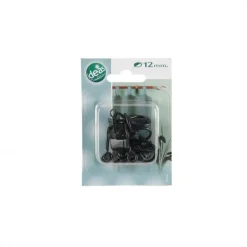 Bissolo Casa Accessori E Pali Tende Finali Per Pali<LINEA IDEAS 12 - SET 6 ANELLI PER TENDA IN METALLO MOD. PINZA COLORE NERO : vendita online LINEA IDEAS 12 - SET 6 ANELLI PER TENDA IN METALLO MOD. PINZA COLORE NERO in offerta