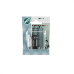 Bissolo Casa Accessori E Pali Tende Finali Per Pali<LINEA IDEAS 12 - SUPPORTO IN METALLO CHIUSO CORTO COLORE NERO: vendita online LINEA IDEAS 12 - SUPPORTO IN METALLO CHIUSO CORTO COLORE NERO in offerta