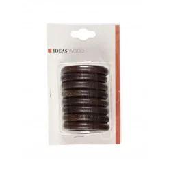 Bissolo Casa Accessori E Pali Tende Finali Per Pali<LINEA IDEAS WOOD - SET 8 ANELLI PER TENDA IN LEGNO COLORE NOCE : vendita online LINEA IDEAS WOOD - SET 8 ANELLI PER TENDA IN LEGNO COLORE NOCE in offerta