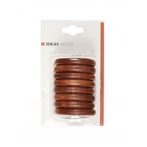 Bissolo Casa Accessori E Pali Tende Finali Per Pali<LINEA IDEAS WOOD - SET 8 ANELLI PER TENDA IN LEGNO COLORE CEDRO : vendita online LINEA IDEAS WOOD - SET 8 ANELLI PER TENDA IN LEGNO COLORE CEDRO in offerta