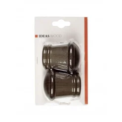 Bissolo Casa Accessori E Pali Tende Finali Per Pali<LINEA IDEAS WOOD - SET 2 FINALI PER TENDA MOD. CONO COLORE NOCE: vendita online LINEA IDEAS WOOD - SET 2 FINALI PER TENDA MOD. CONO COLORE NOCE in offerta