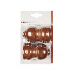Bissolo Casa Accessori E Pali Tende Finali Per Pali<LINEA IDEAS WOOD - SET 2 FINALI PER TENDA MOD. CLASSICO COLORE CEDRO: vendita online LINEA IDEAS WOOD - SET 2 FINALI PER TENDA MOD. CLASSICO COLORE CEDRO in offerta