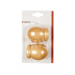 Bissolo Casa Accessori E Pali Tende Finali Per Pali<LINEA IDEAS WOOD - SET 2 FINALI PER TENDA MOD. SFERA COLORE FAGGIO : vendita online LINEA IDEAS WOOD - SET 2 FINALI PER TENDA MOD. SFERA COLORE FAGGIO in offerta