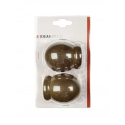 Bissolo Casa Accessori E Pali Tende Finali Per Pali<LINEA IDEAS WOOD - SET 2 FINALI PER TENDA MOD. SFERA COLORE ZEBRANO : vendita online LINEA IDEAS WOOD - SET 2 FINALI PER TENDA MOD. SFERA COLORE ZEBRANO in offerta