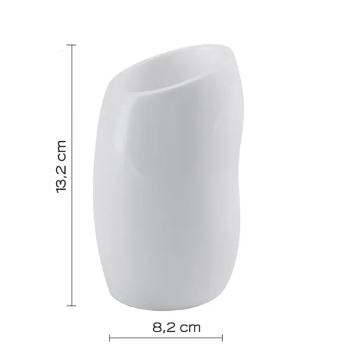 Bissolo Casa Porta Spazzolini<LINEA ISIDE - BICCHIERE PORTASPAZZOLINI BIANCO LUCIDO
