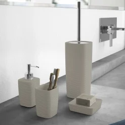 Bissolo Casa Porta Saponi E Dosatori<LINEA KELLY - PORTA SAPONE TORTORA CHIARO