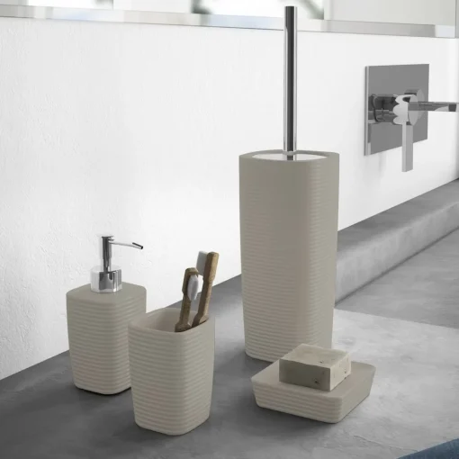 Bissolo Casa Porta Saponi E Dosatori<LINEA KELLY - PORTA SAPONE TORTORA CHIARO