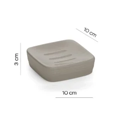 Bissolo Casa Porta Saponi E Dosatori<LINEA KELLY - PORTA SAPONE TORTORA CHIARO