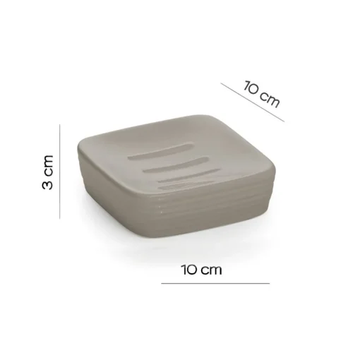 Bissolo Casa Porta Saponi E Dosatori<LINEA KELLY - PORTA SAPONE TORTORA CHIARO