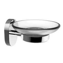 Bissolo Casa Porta Saponi E Dosatori<LINEA LINK - PORTA SAPONE TRASPARENTE E CROMO