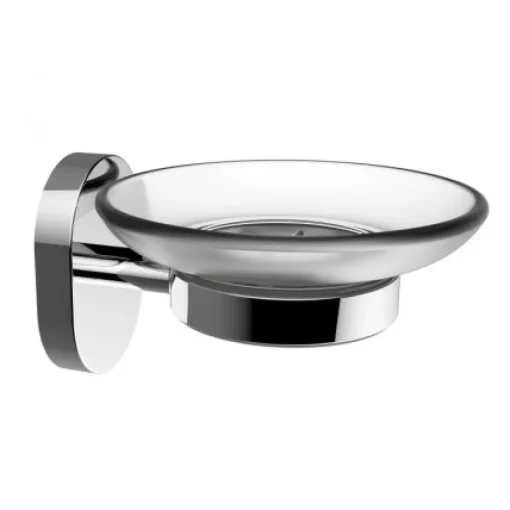 Bissolo Casa Porta Saponi E Dosatori<LINEA LINK - PORTA SAPONE TRASPARENTE E CROMO