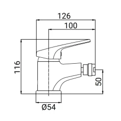 Bissolo Casa Rubinetti<LINEA LION - RUBINETTO PER BIDET CROMATO