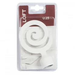 Bissolo Casa Accessori E Pali Tende Finali Per Pali<LINEA LOFT - FINALE PER TENDA MOD. SPIRALE COLORE BIANCO : vendita online LINEA LOFT - FINALE PER TENDA MOD. SPIRALE COLORE BIANCO in offerta