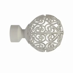 Bissolo Casa Accessori E Pali Tende Finali Per Pali<LINEA LOFT - FINALE PER TENDA MOD. SFERA SPIRALI COLORE BIANCO : vendita online LINEA LOFT - FINALE PER TENDA MOD. SFERA SPIRALI COLORE BIANCO in offerta