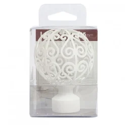 Bissolo Casa Accessori E Pali Tende Finali Per Pali<LINEA LOFT - FINALE PER TENDA MOD. SFERA SPIRALI COLORE BIANCO : vendita online LINEA LOFT - FINALE PER TENDA MOD. SFERA SPIRALI COLORE BIANCO in offerta