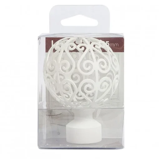 Bissolo Casa Accessori E Pali Tende Finali Per Pali<LINEA LOFT - FINALE PER TENDA MOD. SFERA SPIRALI COLORE BIANCO : vendita online LINEA LOFT - FINALE PER TENDA MOD. SFERA SPIRALI COLORE BIANCO in offerta