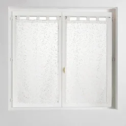 Bissolo Casa Tende Tende Confezionate<LINEA MAISSA - TENDA DRITTA CON PASSANTI 60X120 BIANCA CON DECORO : vendita online LINEA MAISSA - TENDA DRITTA CON PASSANTI 60X120 BIANCA CON DECORO in offerta