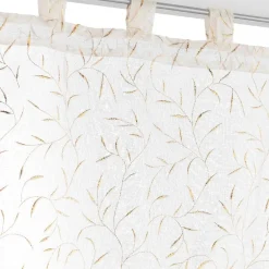 Bissolo Casa Tende Tende Confezionate<LINEA MAISSA - TENDA DRITTA CON PASSANTI 60X120 BIANCA CON DECORO : vendita online LINEA MAISSA - TENDA DRITTA CON PASSANTI 60X120 BIANCA CON DECORO in offerta